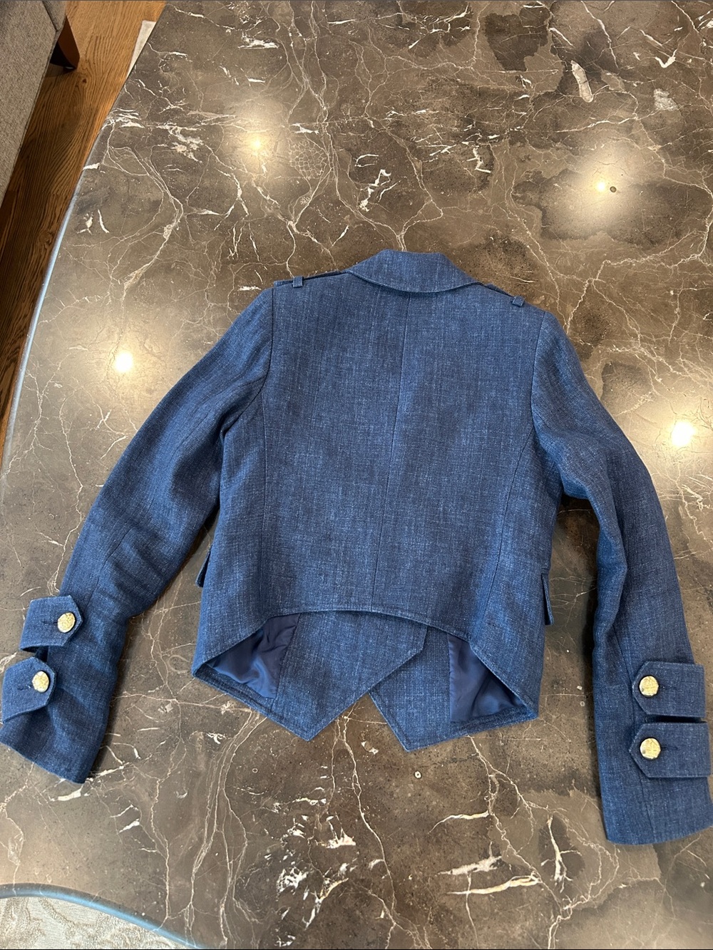 Smythe cropped military navy blazer - Picture 5 of 6